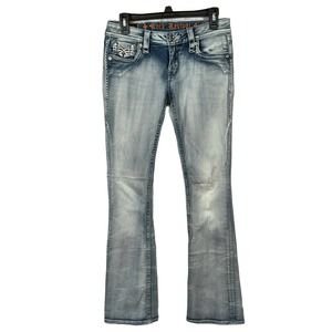 Rock Revival Raven Light Wash Bootcut Jeans Size 27